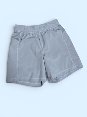 IVIVVA (10) Lt Grey Athletic Drawstring Shorts Running Mesh Lululemon Stretch